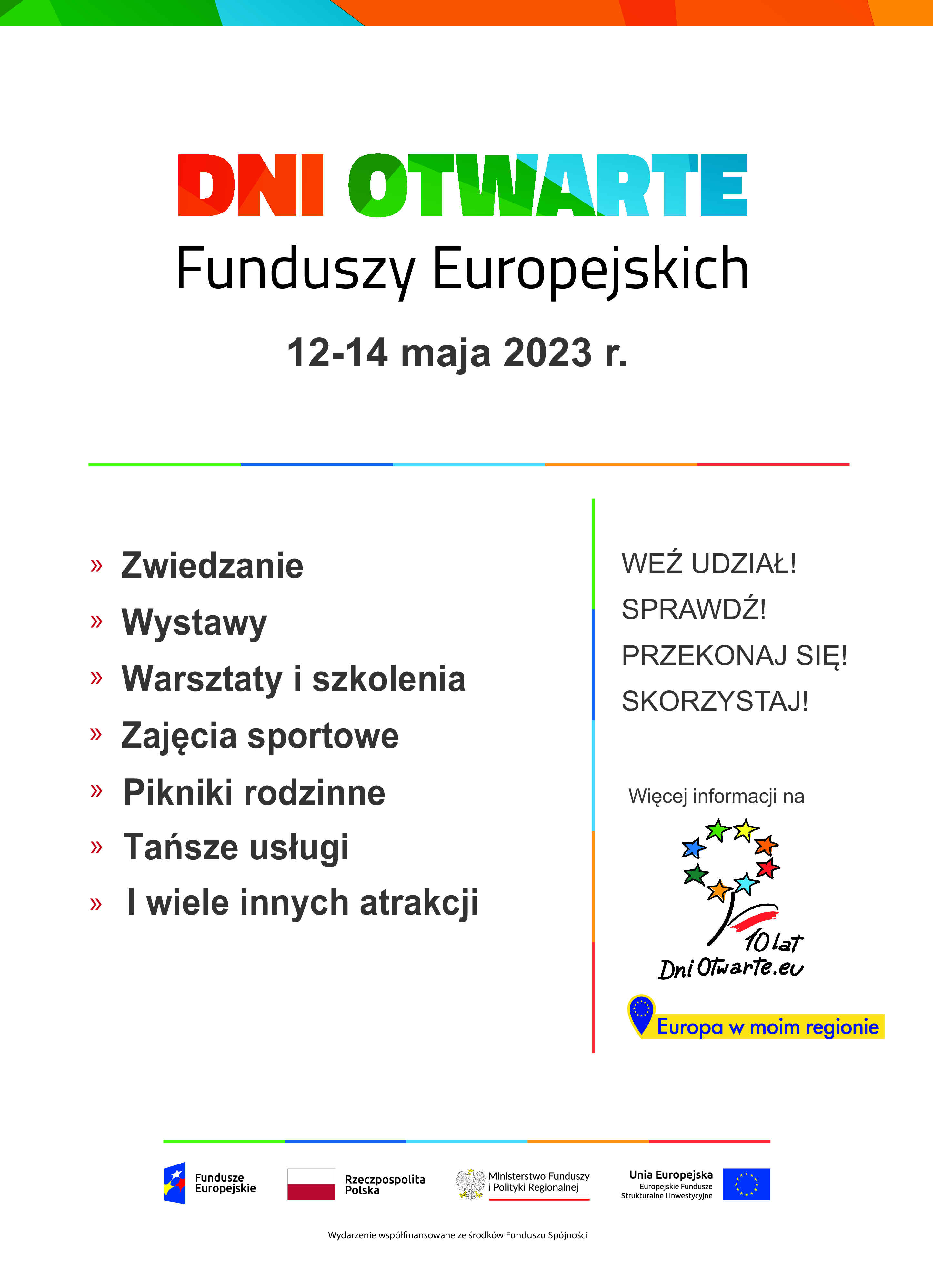 Dni otwarte Funduszy Europejskich 12-14 maja