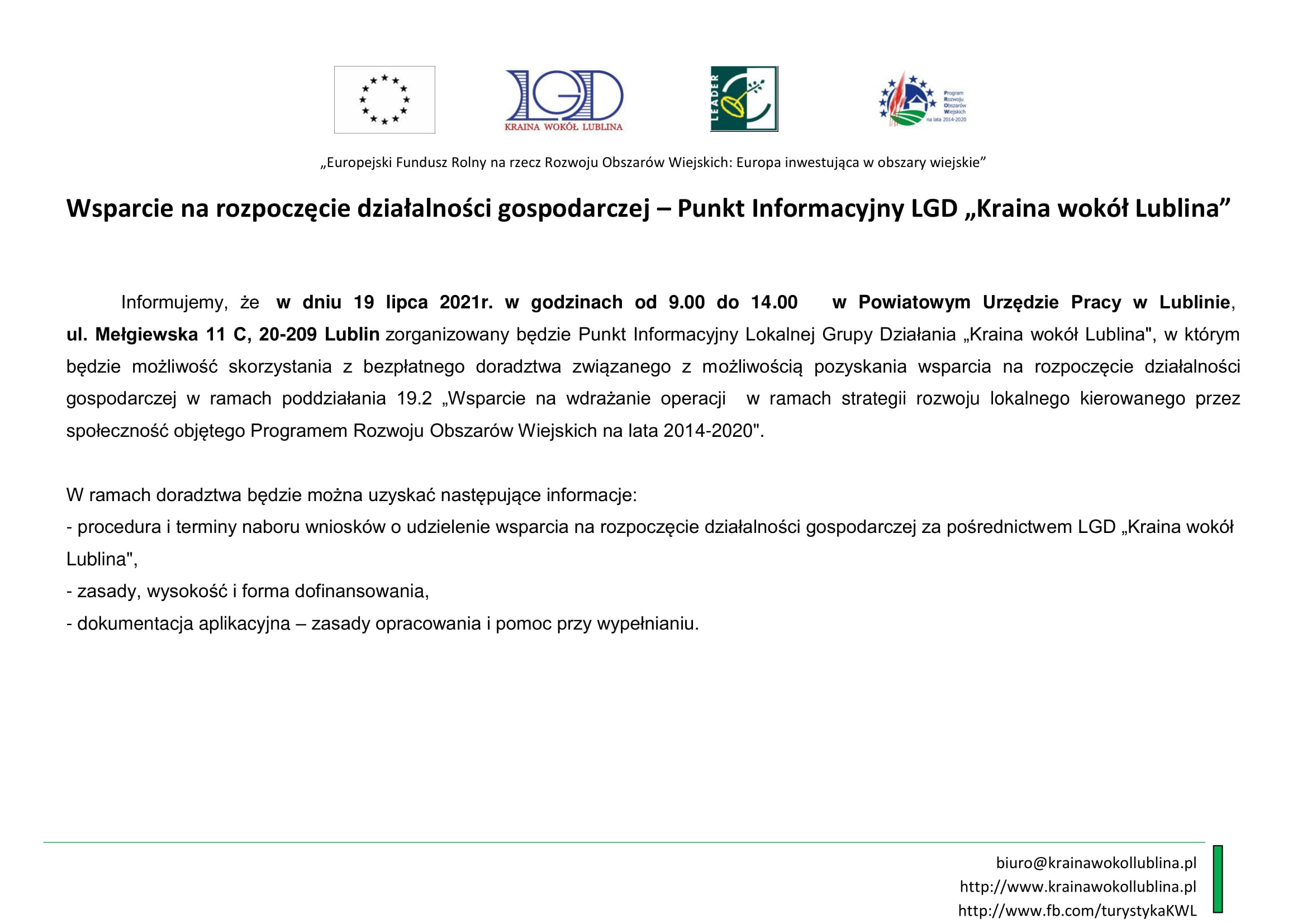 KrainaWokółLublina_Punkt informacyjny w PUP_20210713